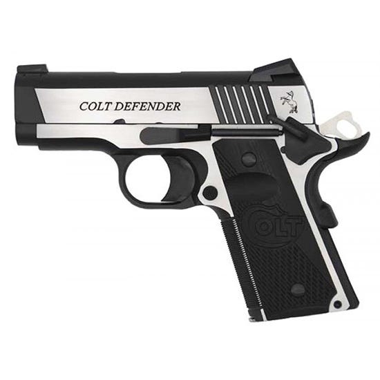 colt firearms combat elite defender silver / black 9mm 3 barrel 9-rounds factory blem