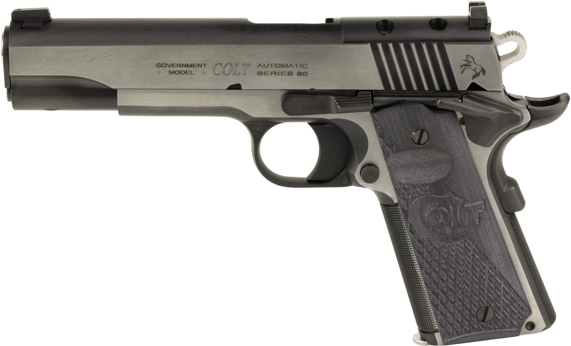 colt firearms combat elite government silver / black 9mm 5 barrel 9-rounds or