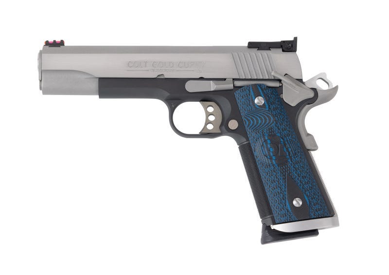colt firearms gold cup trophy two-tone .45 acp 5 barrel 8-rounds factory blem