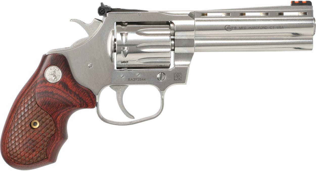 colt firearms king cobra target stainless .22 lr 4.25 barrel 10-rounds
