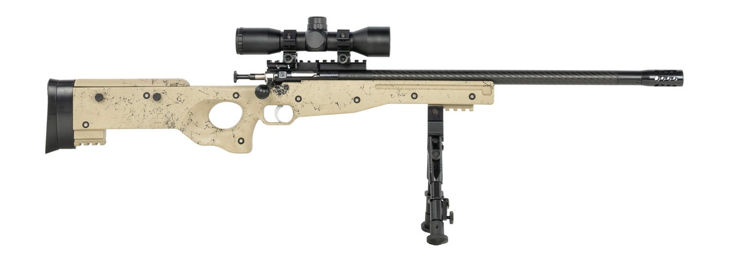 Crickett My First Rifle CPR Tan w/ Black Webbing .22 LR 16.13 Threaded Barrel 1-Round - Davey Crickett