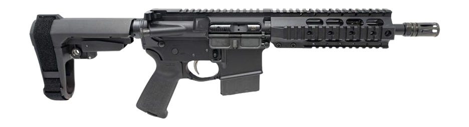 Dpms Panther Arms DP51655225433 Kitty Kat S9 338 ARC 8 Black Nitride Heavy Threaded Barrel, Black Hardcoat Anodize Aluminum Receiver w/Picatinny Rail, DPMS Quad Rail Handguard, Black Polymer SB Tacti