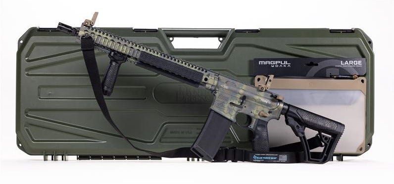 Daniel Defense Daniel Defense DDM4 Crocodile Green 5.56 16" Barrel 10-Rounds w/ Condition 1 Case CA Compliant