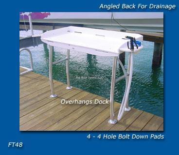 Deep Blue Marine Dockside Filet Table 48 x 21 White - Deep Blue Marine
