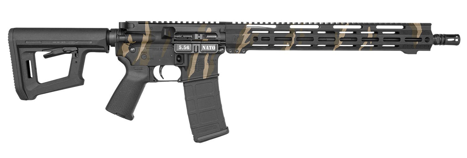 diamondback db15 carbon tiger stripe 5.56 / .223 rem 16 barrel 30-rounds
