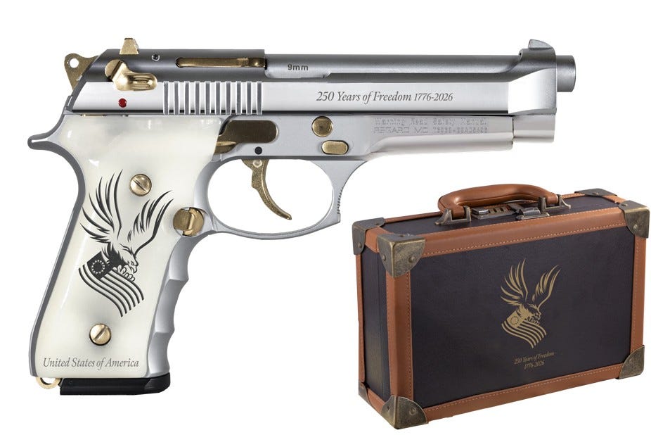 Girsan Regard 250th Anniversary Chrome 9mm 4.9 Barrel 18-Rounds