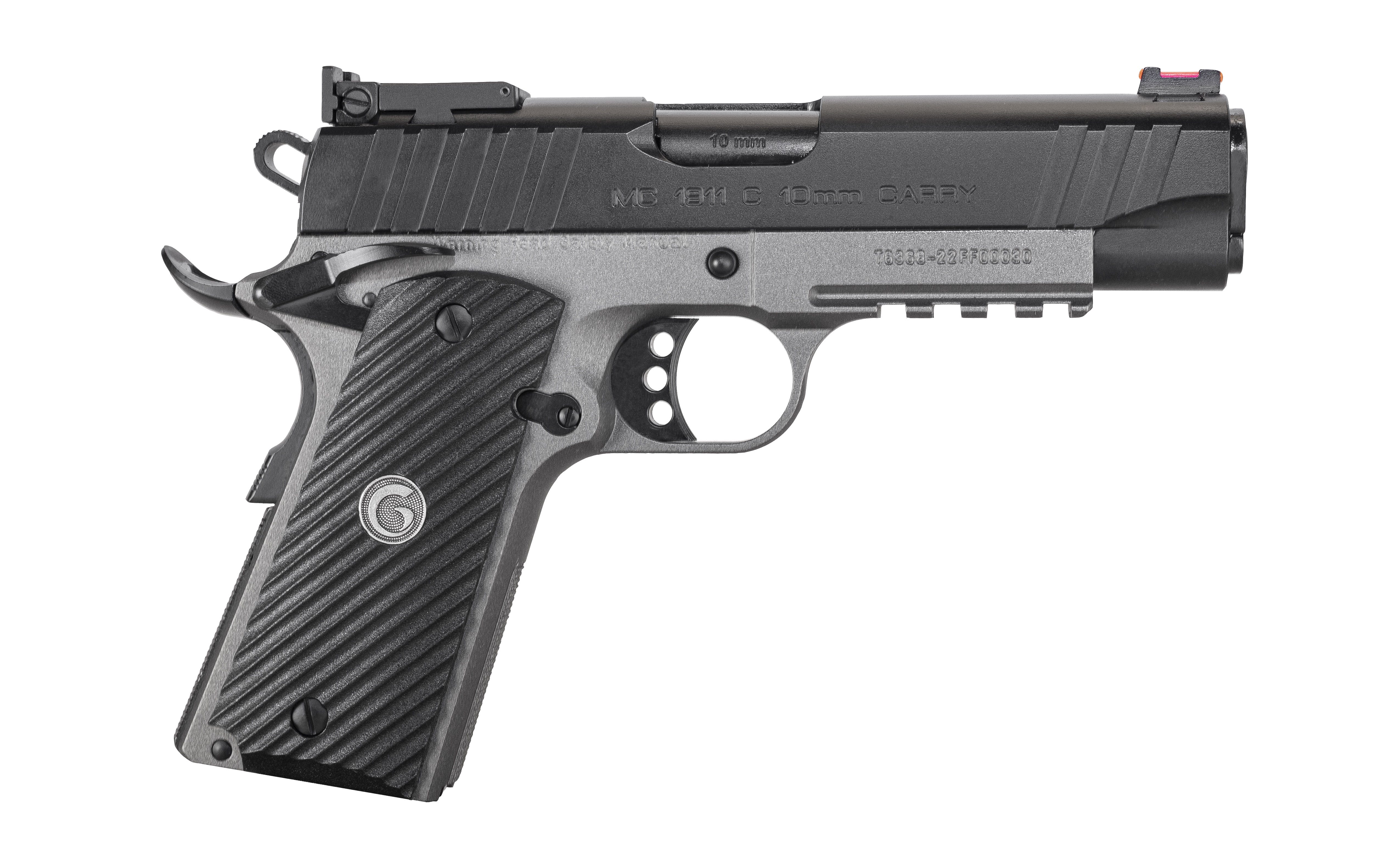Girsan MC1911C Black / Silver 10mm 4.4 Barrel 9-Rounds Fiber Optic Front Sight - Girsan