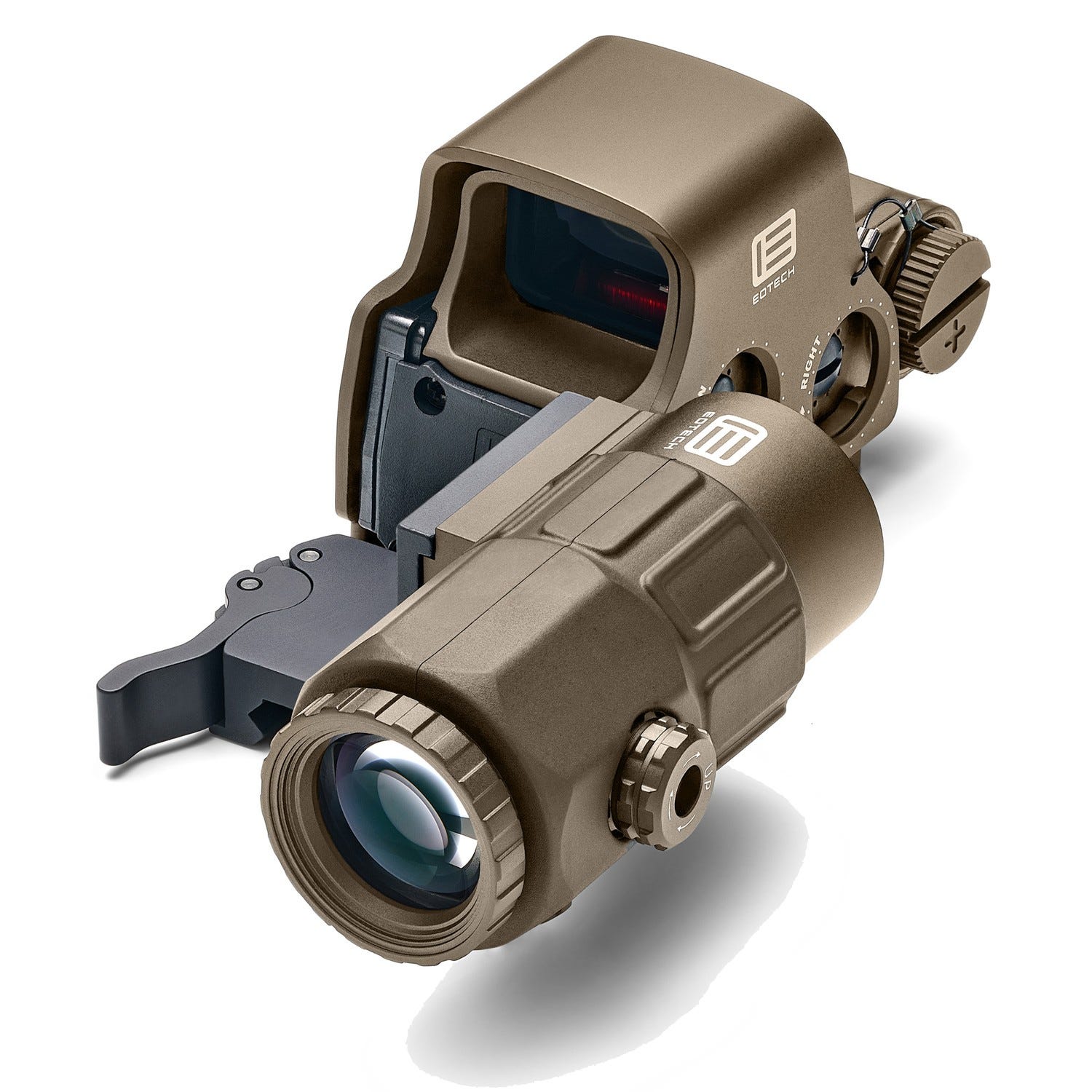 EOTech HHS VIII EXPS3-0 Holographic Sight Tan 68 MOA / 1 MOA Dot Reticle w/ G33 3x Magnifier - EOTech