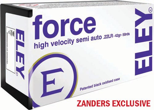 Eley Eley Force .22 LR 42 Grain 50-Rounds RN - $9.29 at GrabAGun