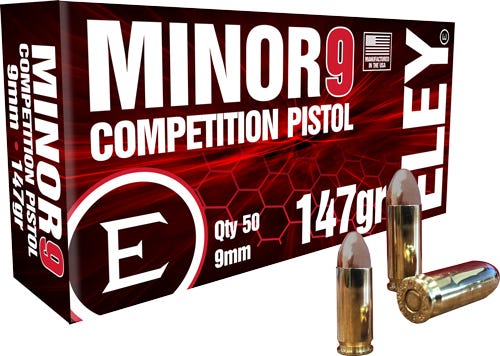 y Minor 9 Competition 9mm 147 Grain 50-Rounds FMJ Ammo