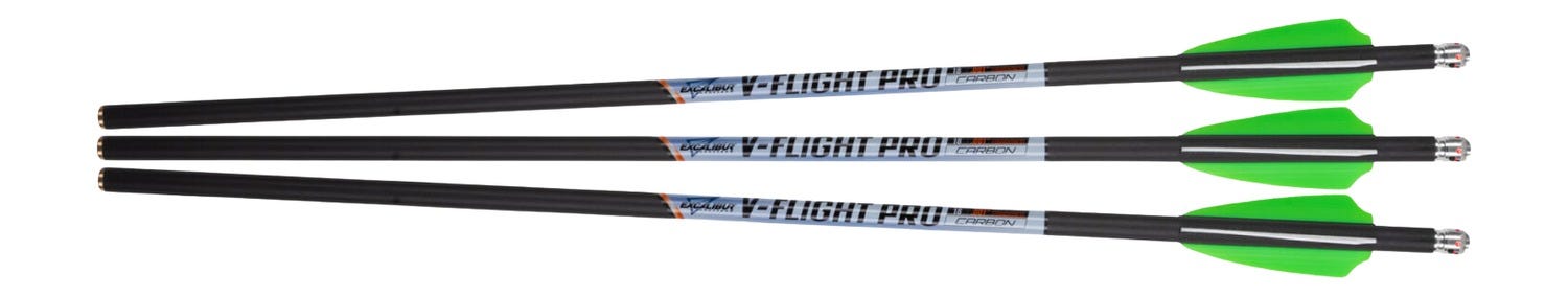 Excalibur Crossbow V-Flight Pro Illuminated 18 Carbon Fiber 316 Grain 3-Count - Excalibur Crossbow