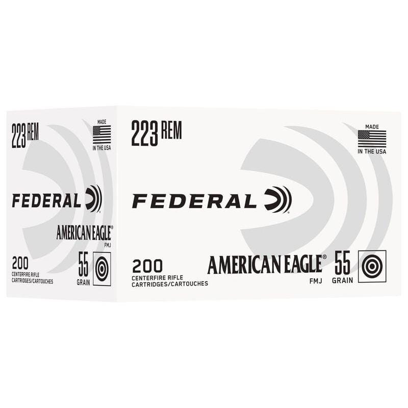 Federal American Eagle Bulk .223 Rem 55 Grain 200-Rounds FMJ eral American Eagle Bulk .223 Rem 55 Grain 200-Rounds FMJ Ammo