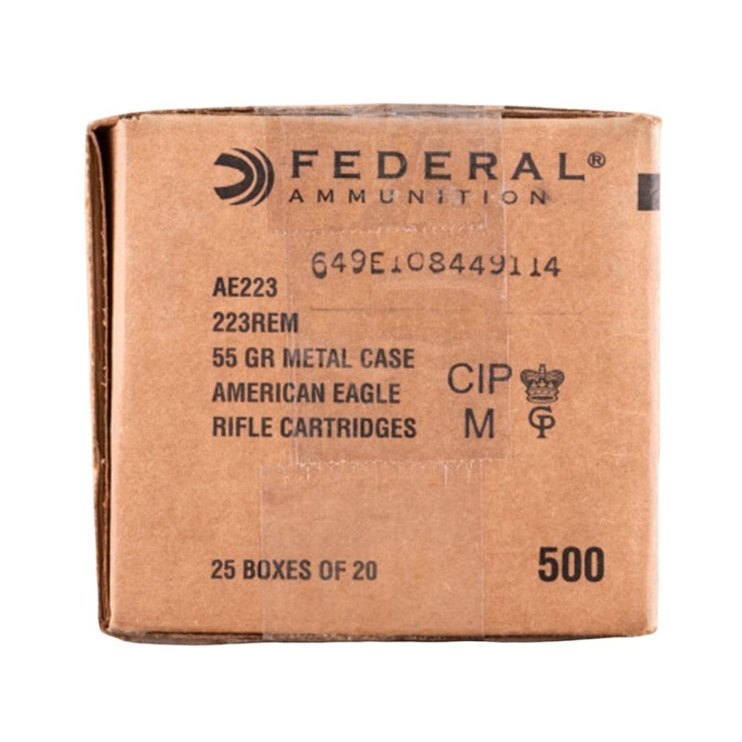 eral American Eagle Bulk .223 Rem 55 Grain 500-Rounds FMJBT Ammo
