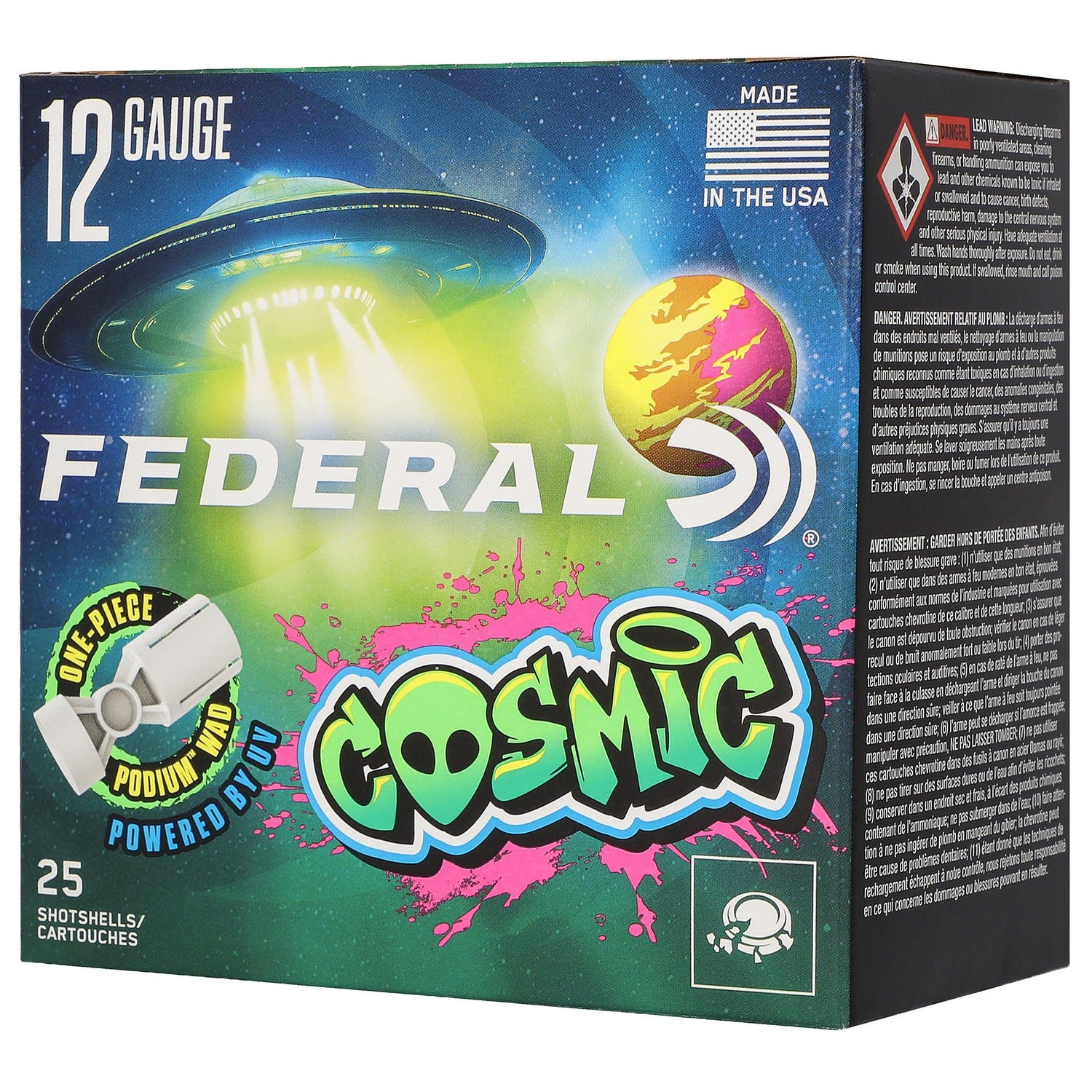 Federal Cosmic 12 GA-2.75 #8 Shot 1-1/8 oz 25-Rounds