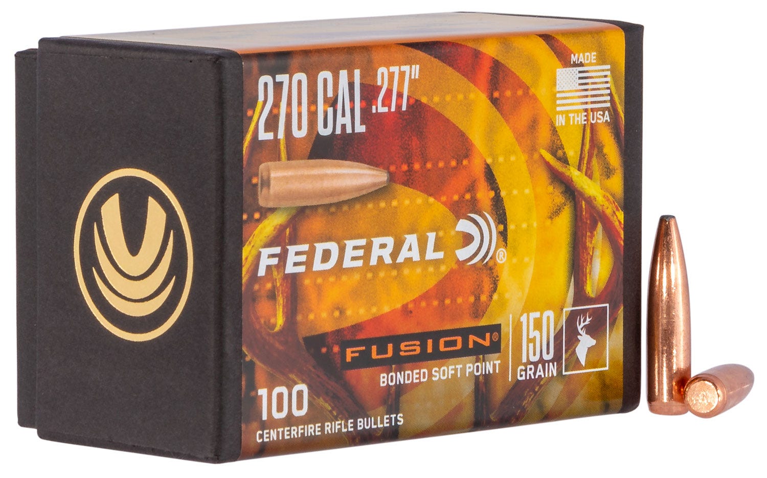 Federal Fusion Component .270 Win / .277 150 Grain 100-Count Fusion Soft Point - Federal
