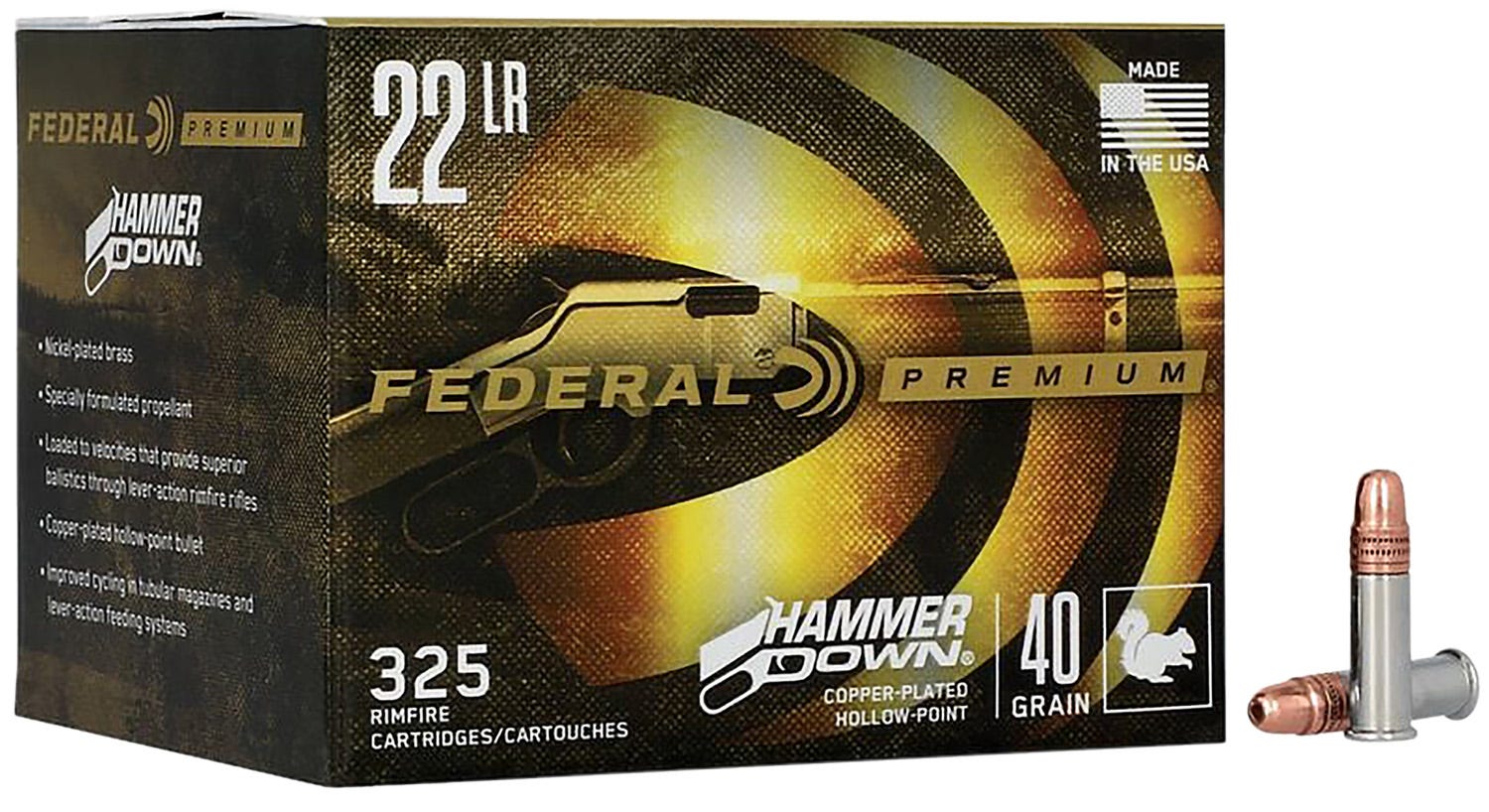 Federal Hammer Down .22 LR 40 Grain 325-Rounds CPHP