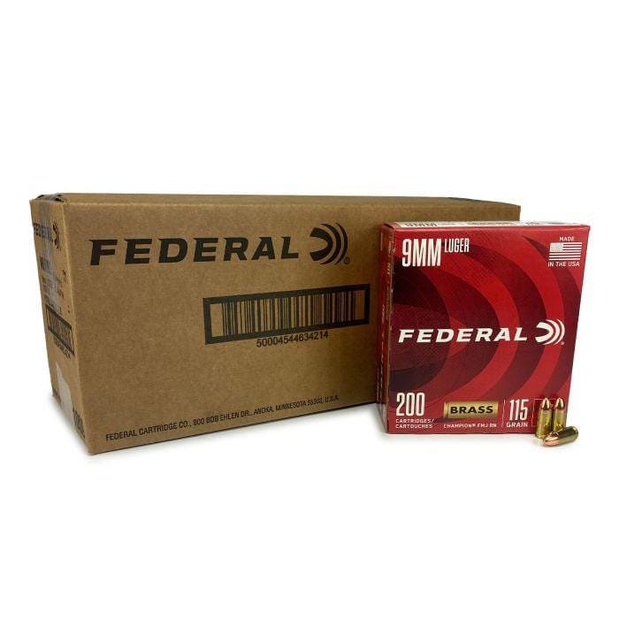 eral Champion Handgun Ammunition 9mm 115 Grain 1000-Rounds FMJ Ammo