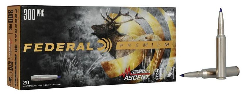 eral Premium Terminal Ascent Nickel Plated Brass .300 PRC 210 Grain 20-Rounds TA Ammo