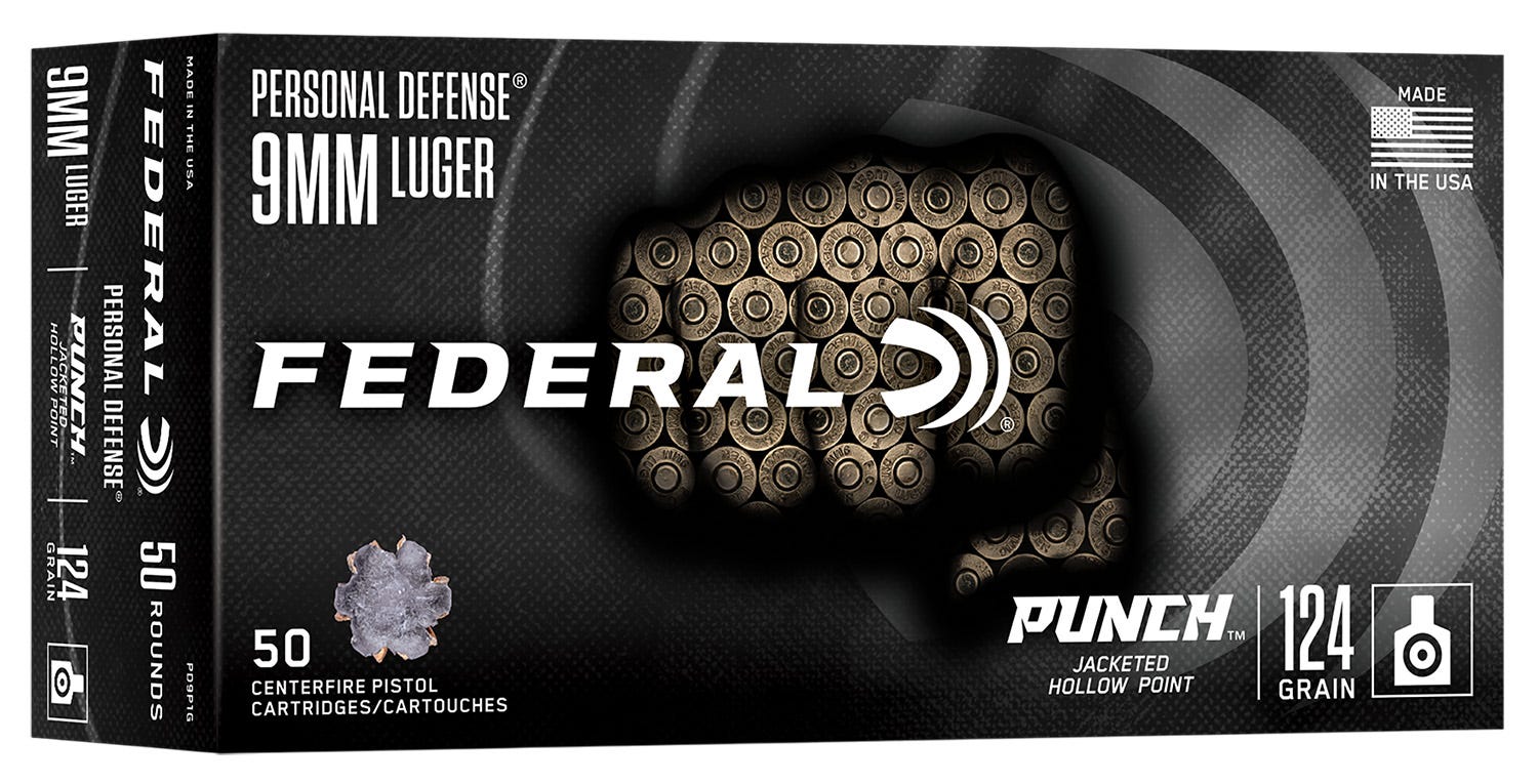 Federal Punch 9mm 124 Grain 50-Rounds JHP