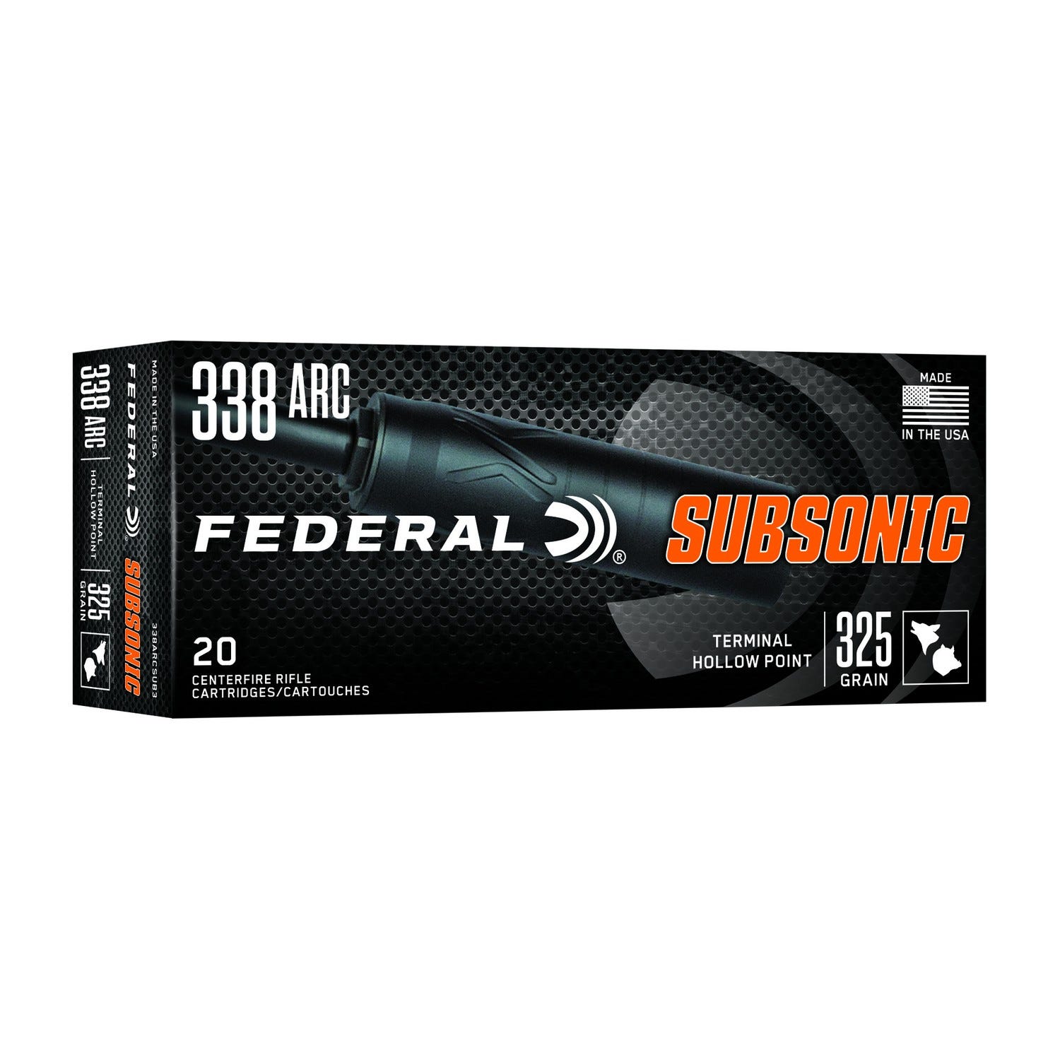 Federal Subsonic .338 ARC 325 Grain 20-Rounds HP