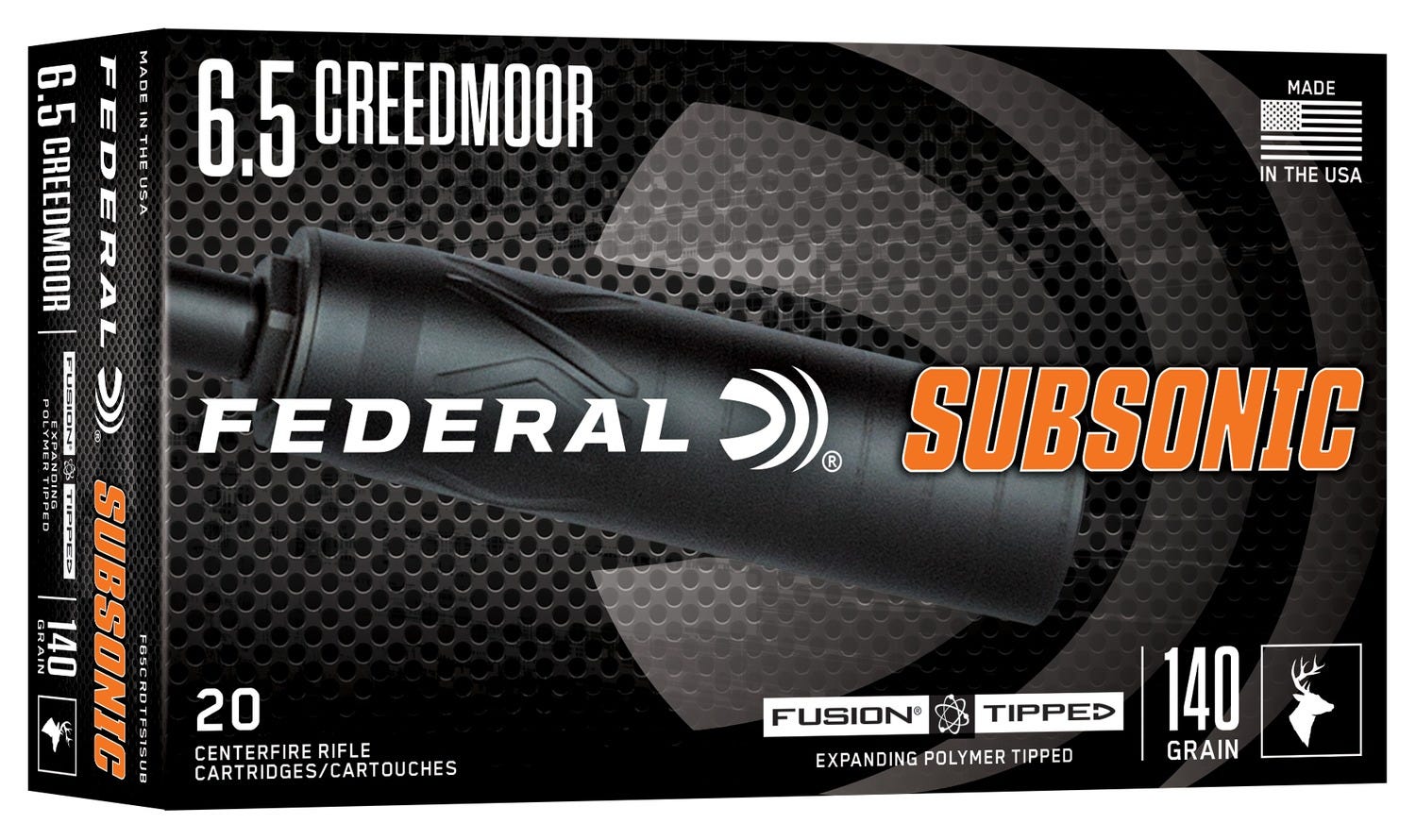 Federal Subsonic 6.5 Creedmoor 140 Grain 20-Rounds FT
