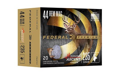 Federal Terminal Ascent Nickel Plated Brass .44 Mag 235 Grain 20-Rounds TA