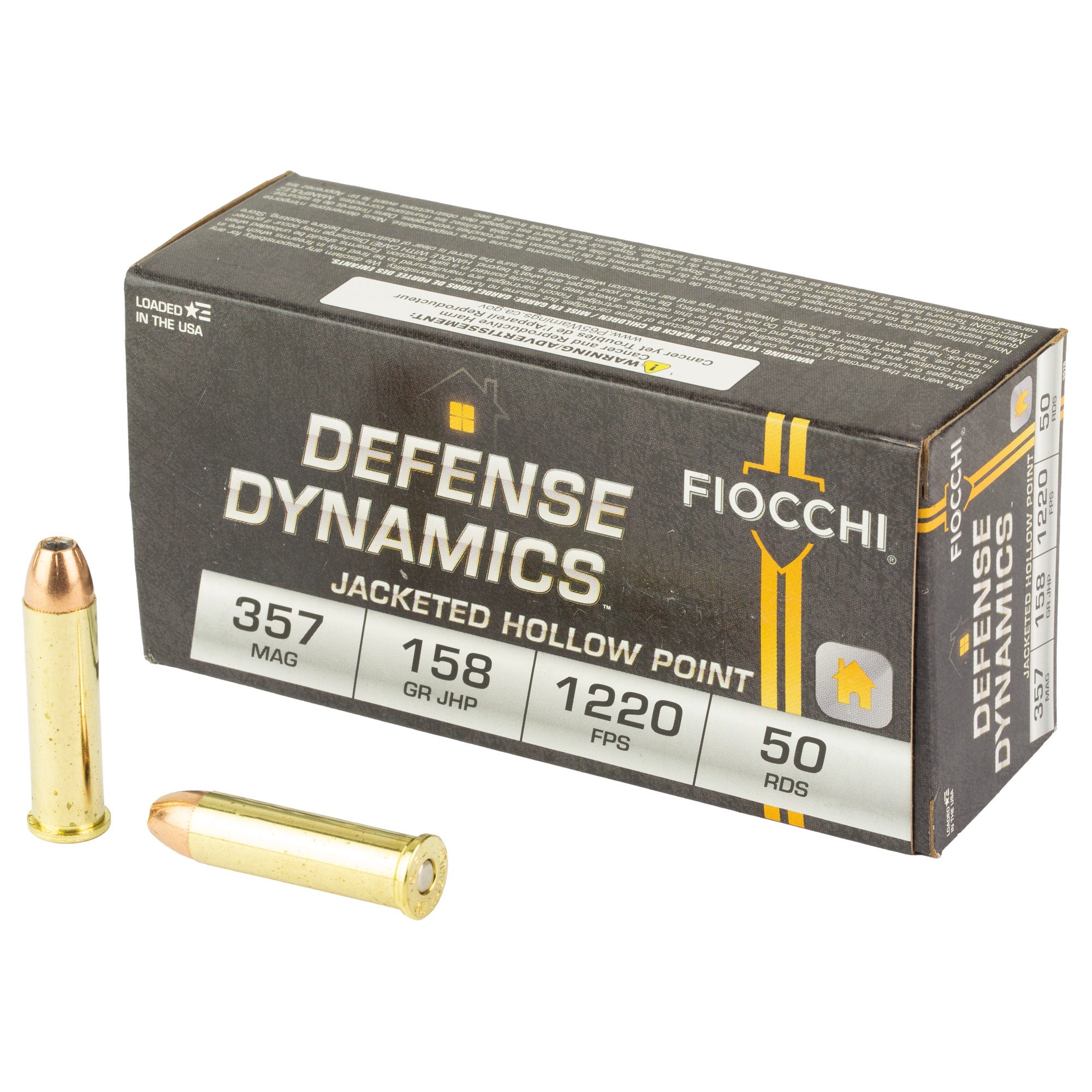 cchi Defense Dynamics Brass .357 Mag 158 Grain 50-Rounds JHP Ammo