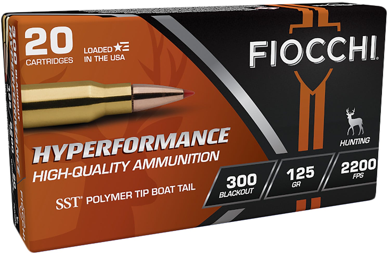 Fiocchi Hyperformance 125 Grain .300 AAC Blackout 20-Rounds SST