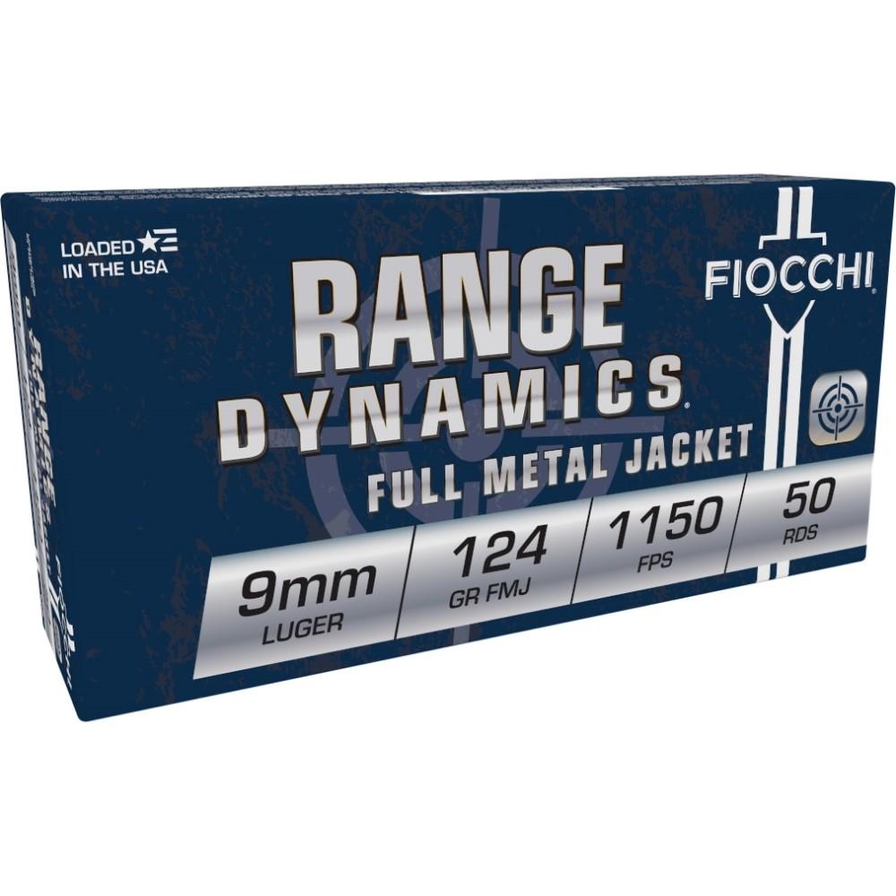 Fiocchi Range Dynamics 9mm 124 Grain 1000-Rounds FMJ cchi Range Dynamics 9mm 124 Grain 1000-Rounds FMJ Ammo