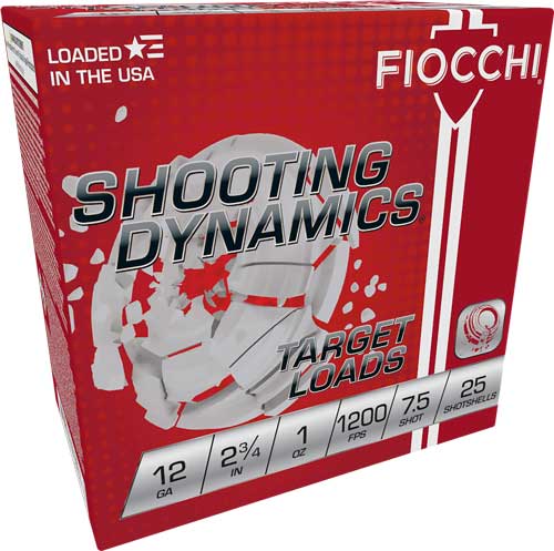 Fiocchi Shooting Dynamics 12 GA-2.75 #7.5 Shot 1 oz 250-Rounds - Fiocchi
