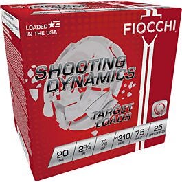 Fiocchi Shooting Dynamics 20 GA-2.75 #7.5 Shot 7/8 oz 250-Rounds - Fiocchi