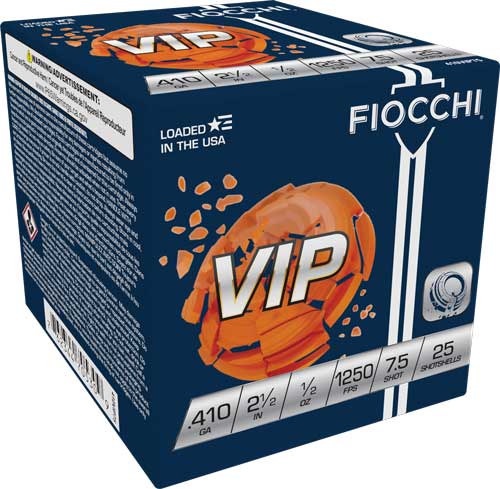 Fiocchi VIP .410 GA-2.5 #7.5 Shot 1/2 oz 25-Rounds - Fiocchi