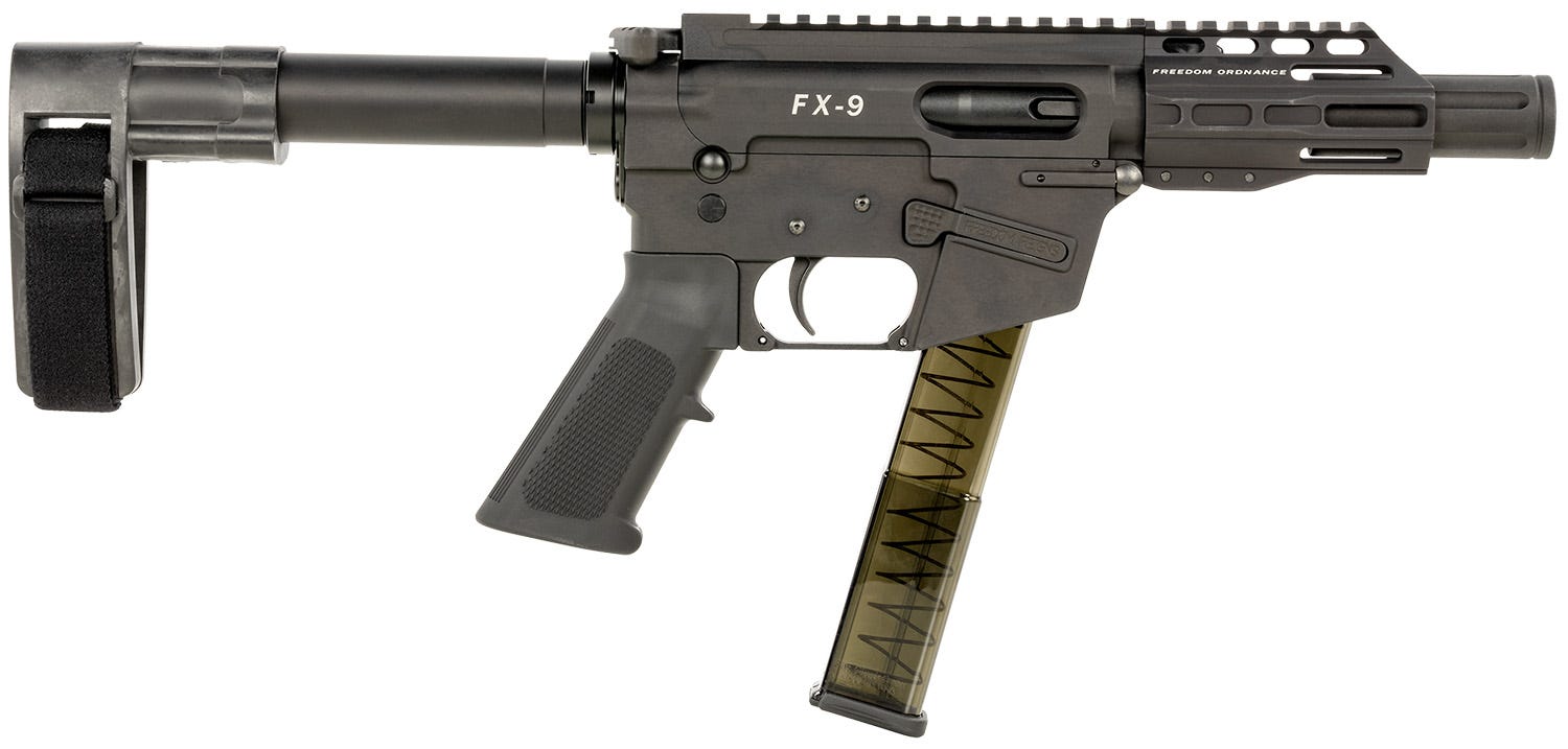 Freedom Ordnance FX9 9mm 4 Threaded Barrel 31-Rounds w/ SB Mini Brace - Freedom Ordnance