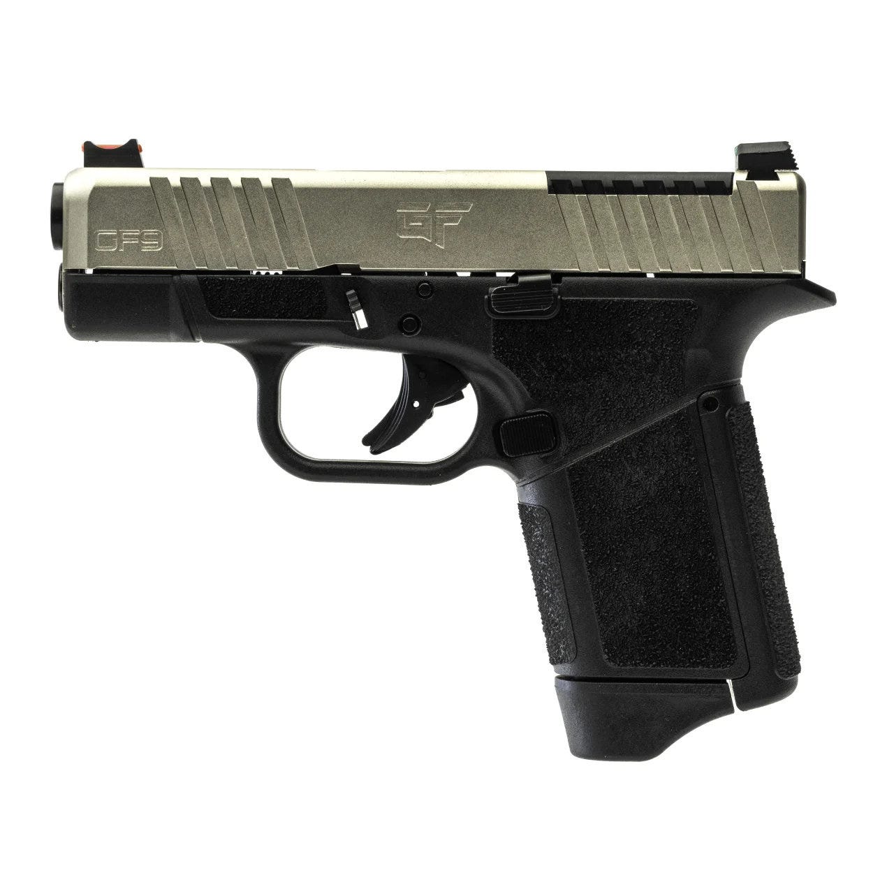 g-force gf9 rapture nickel / black 9mm 3.25 barrel 12-rounds rmsc footprint