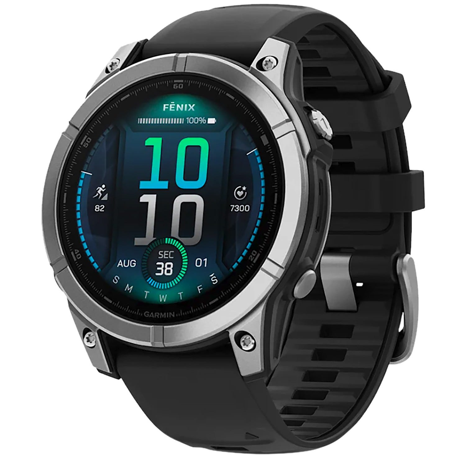 Garmin Fenix E AMOLED Edition Stainless Steel / Black 47mm Smartwatch for iPhone/Android - Garmin
