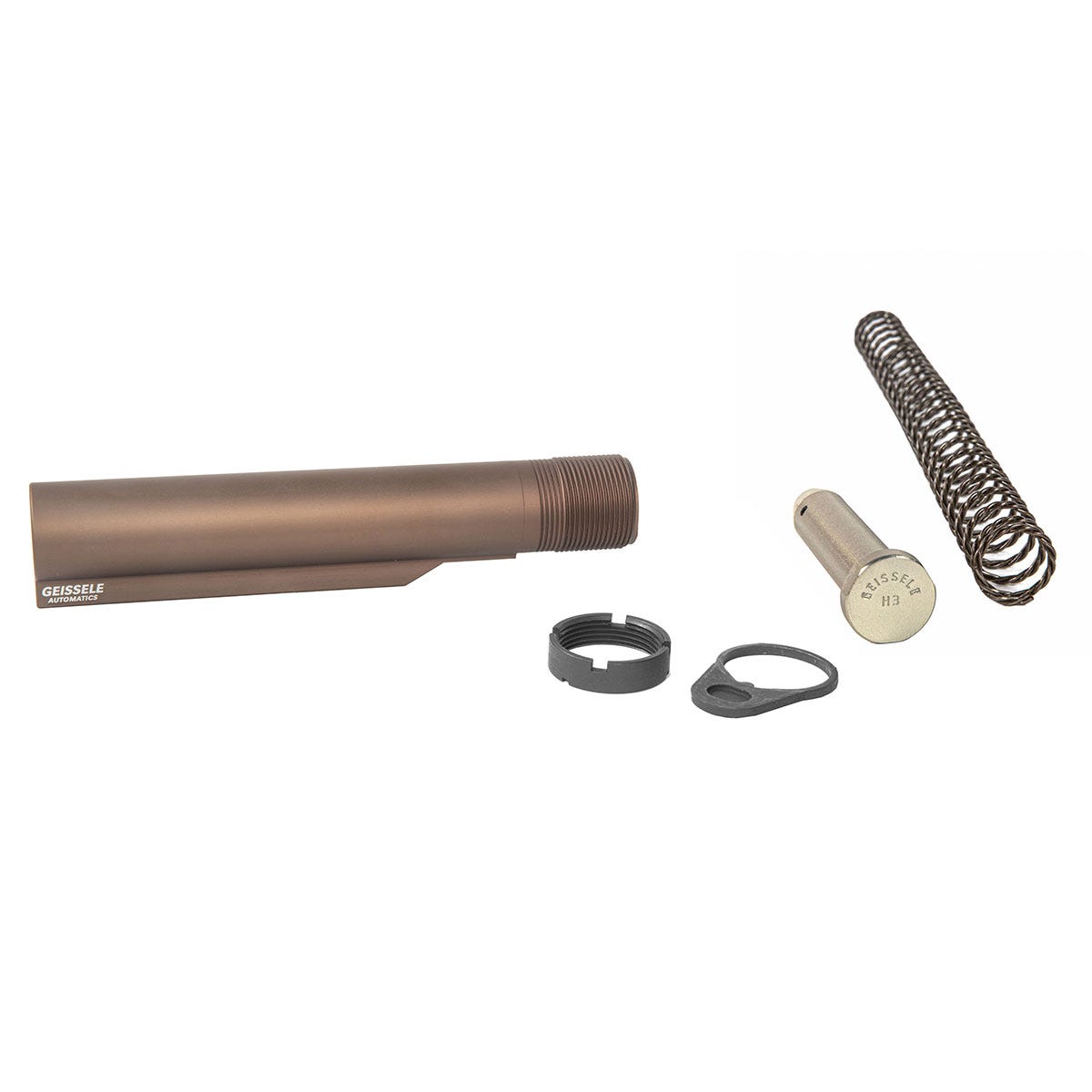 Geissele Automatics Premium MILSPEC Buffer Tube Assembly W/Super 42, H3 Desert Dirt
