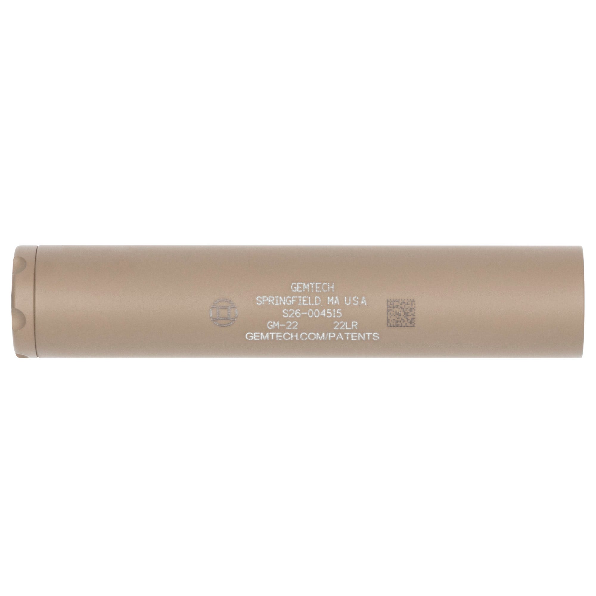 Gemtech GM-22 Flat Dark Earth .22 LR 1/2x28 - GEMTECH