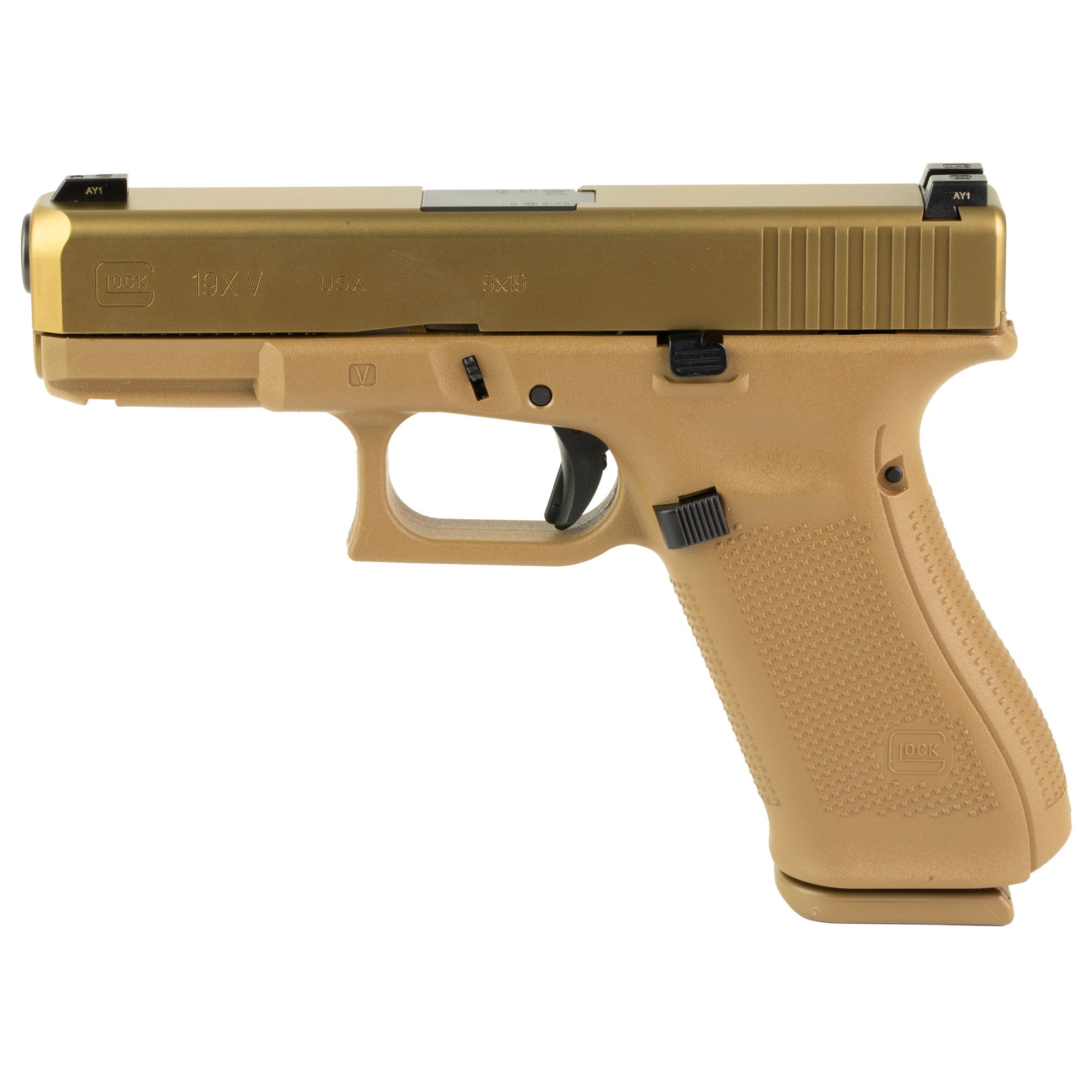 G19x V(R) 9mm Luger Semi-Auto Handgun - G19x V 9mm Luger 4.02''''bbl (3)10rd Mags Fde