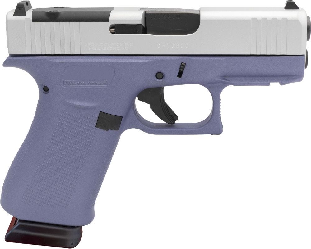 Glock 43X MOS Crushed Orchid 9mm 3.41 Barrel 15-Rounds OR - Apollo Custom