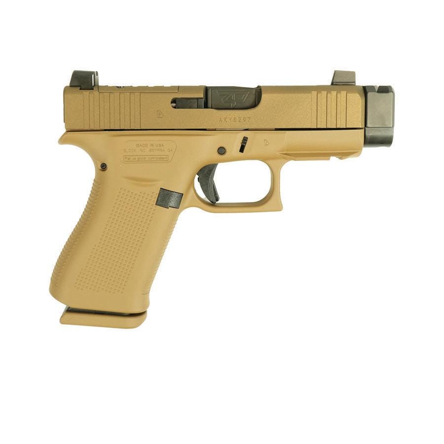 Glock 43X MOS Flat Dark Earth 9mm 3.4 Threaded Barrel 10-Rounds OR w/ Compensator  Suppressor Height Sights USA Made