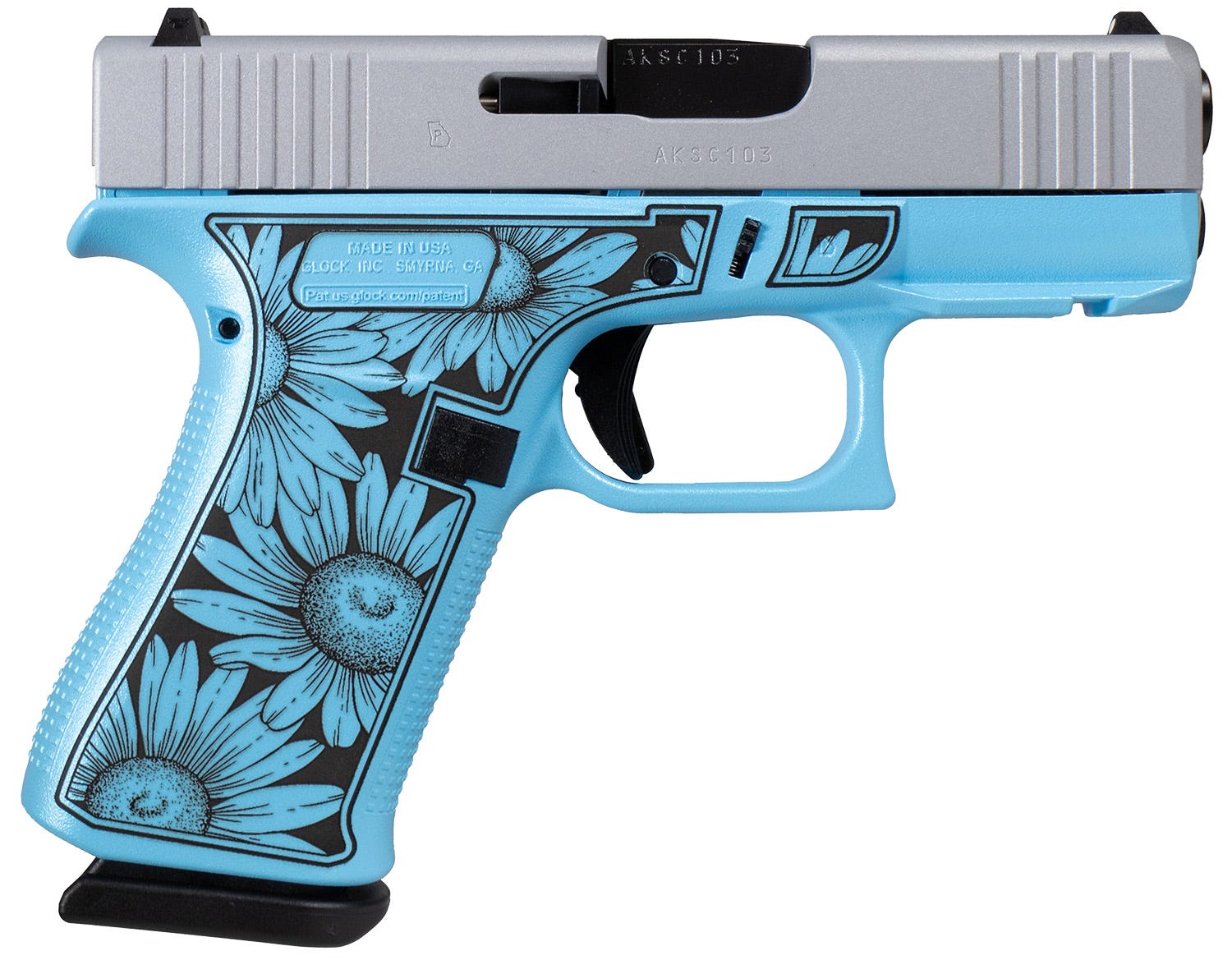 Glock 43X Miss Daisy For Sale 9mm UX4350204FRDAISYBLUE