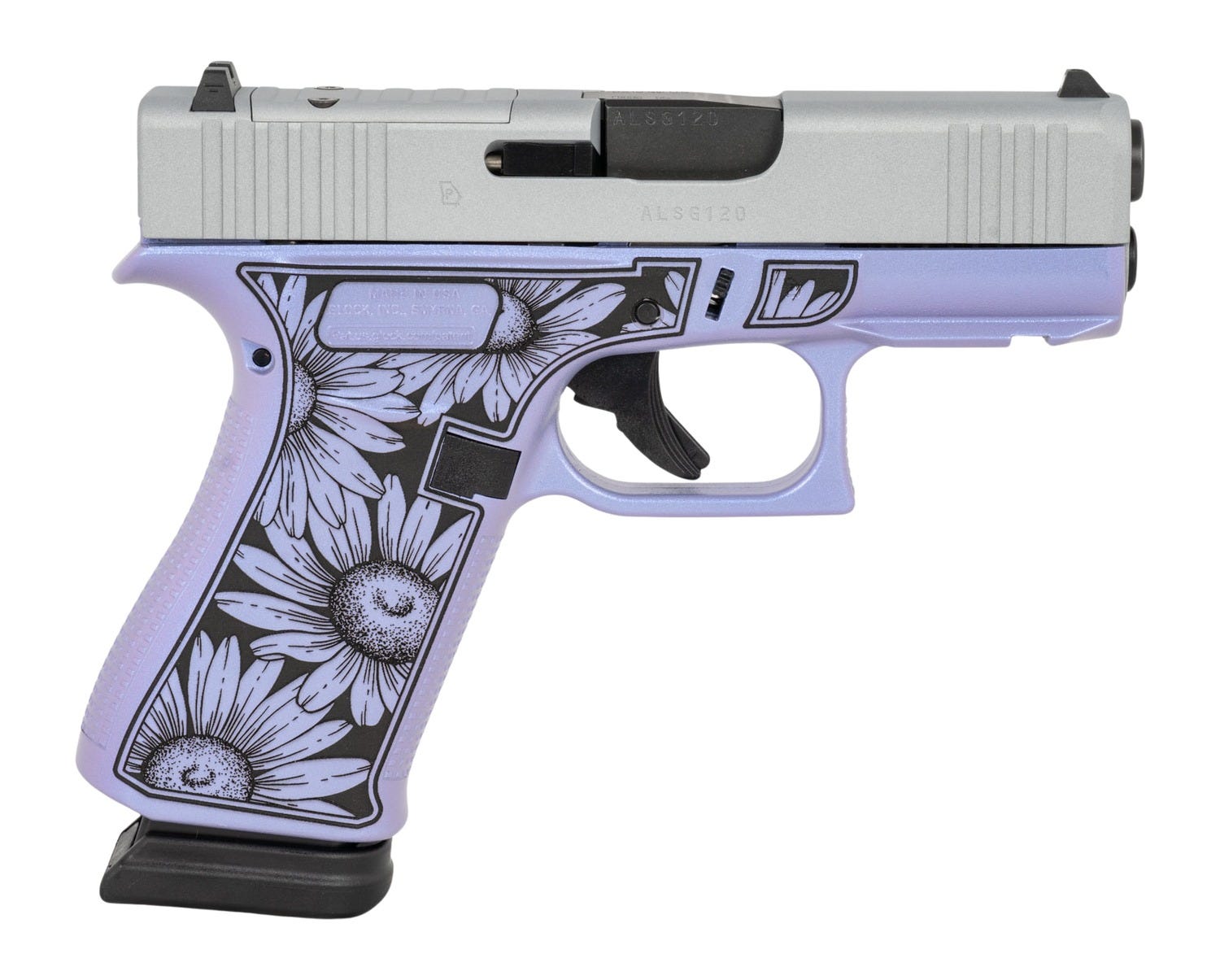 Glock 43X Purple / Silver 9mm 3.4 Barrel 15-Rounds OR USA Made