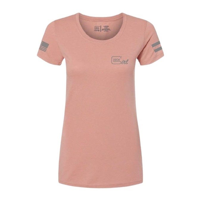 Glock Girl Flag Tee Pink Large - Glock