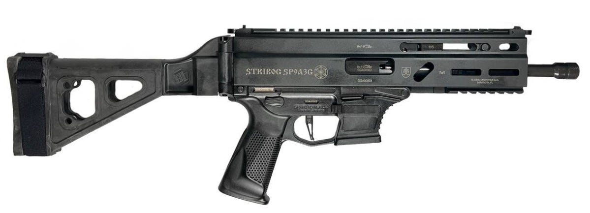 grand power stribog sp9a3g 9mm 8 barrel 30-rounds w/ sb tactical brace