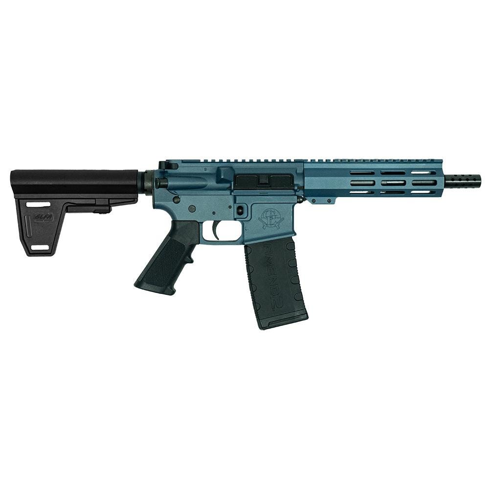 Great Lakes Firearms and Ammunition GL-15 Blue Titanium .223 Wylde 7.5 Threaded Barrel 30-Rounds - Great Lakes