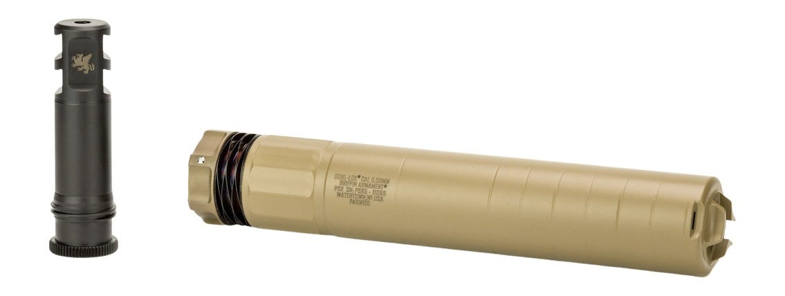 Griffin Armament Dual-Lok PSR Flat Dark Earth 5.56mm 1/2x28 - Griffin Armament