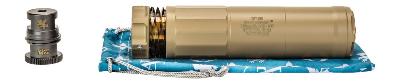 Griffin Armament HRT-556 Flat Dark Earth 5.56mm 1/2x28 w/ DUAL-LOK Minimalist Brake - Griffin Armament