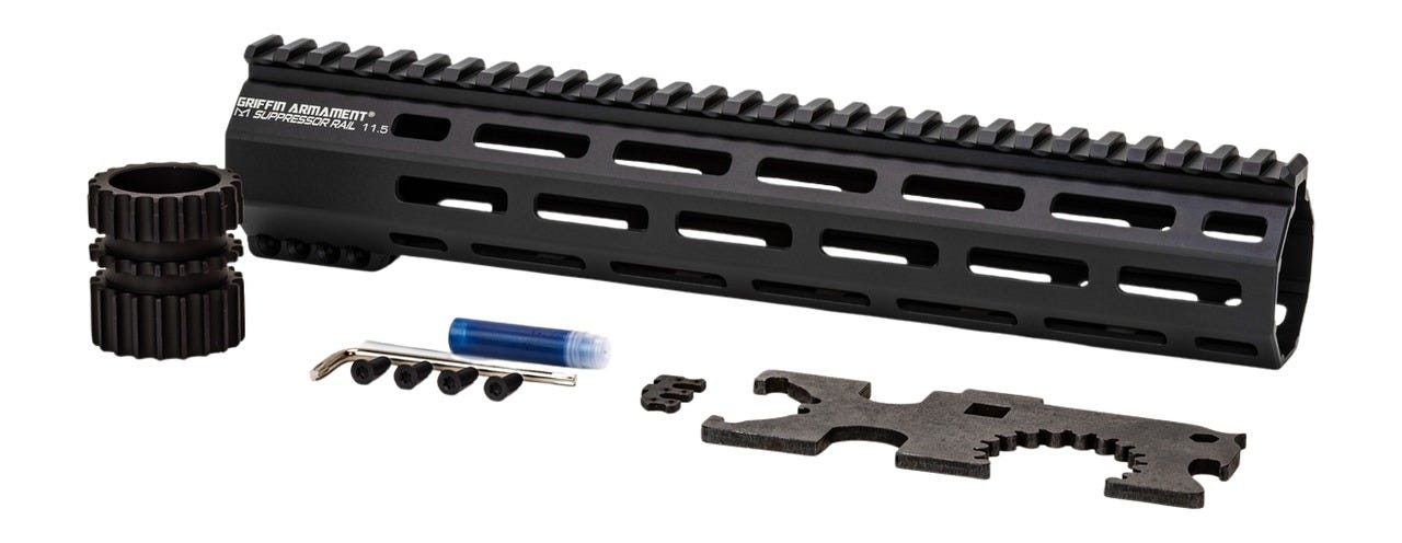 Griffin Armament Griffin Armament LPRSR115 M-LOK Suppressor Ready Rail 11.5 - $170.95 at GrabAGun