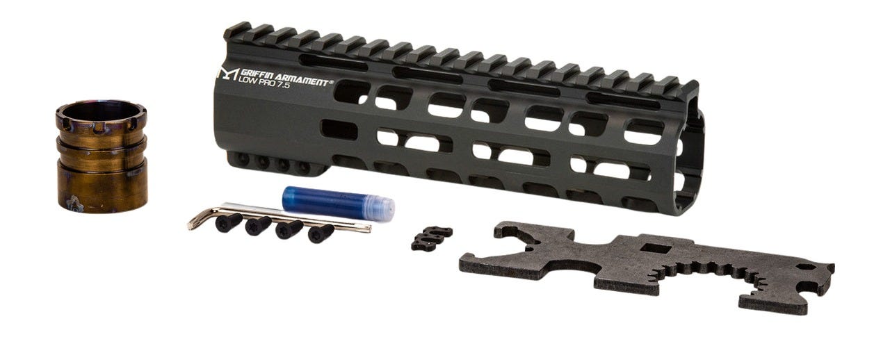 Griffin Armament Griffin Armament Low-Pro 7.5 M-LOK Handguard - $161.45 at GrabAGun