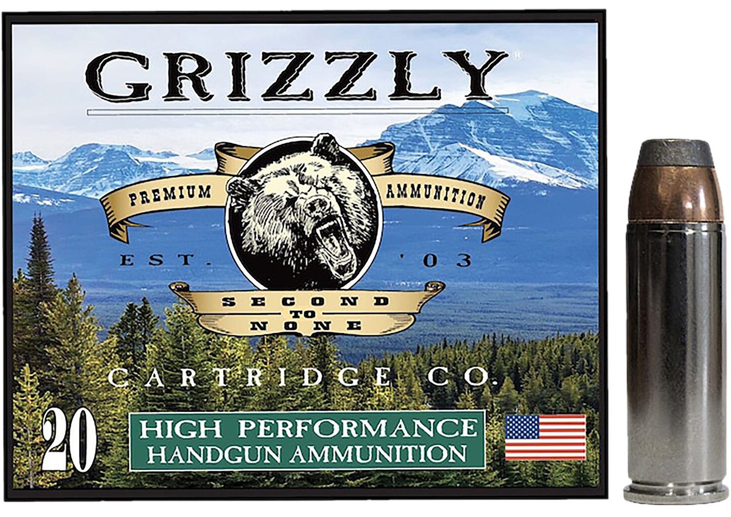 Grizzly Handgun Ammunition .45 Colt P 300 Grain 20-Rounds BFP zzly Handgun Ammunition .45 Colt P 300 Grain 20-Rounds BFP Ammo